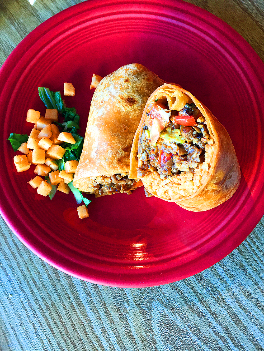 astigvegan sisig burrito at papalote restaurant