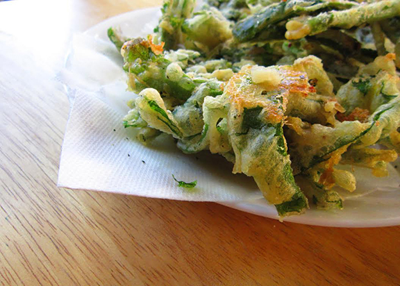 beer battered kangkong
