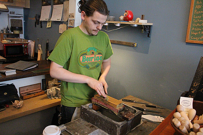 bernal cutlery whet stone sharpening in action