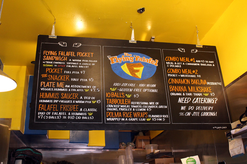 flying falafel menu