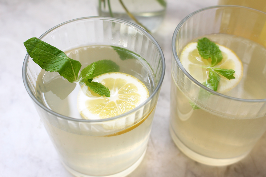 jasmine ginger lemonade close up
