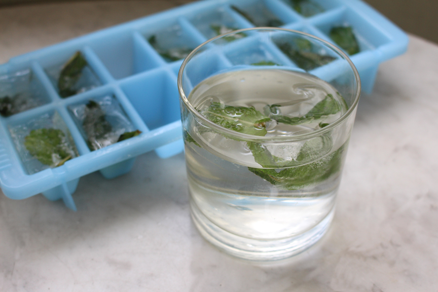 mint ice cubes