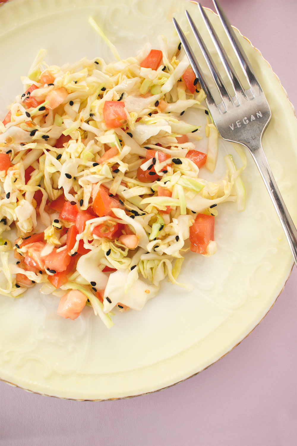 Shredded Cabbage Salad with Kalamansi juice