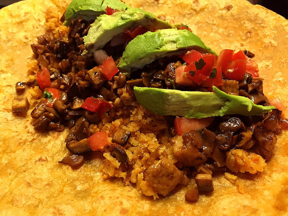 vegan sisig burrito at papalote